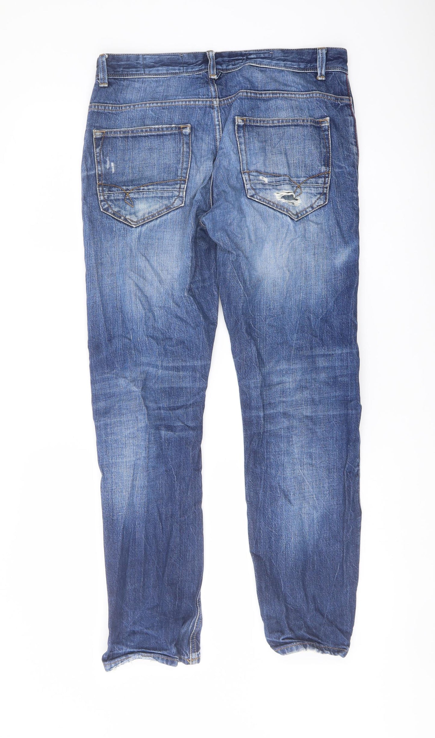 Mens UK Size 30 in NEXT Regular Fit Straight Blue Jeans