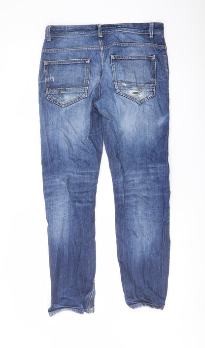 Mens UK Size 30 in NEXT Regular Fit Straight Blue Jeans