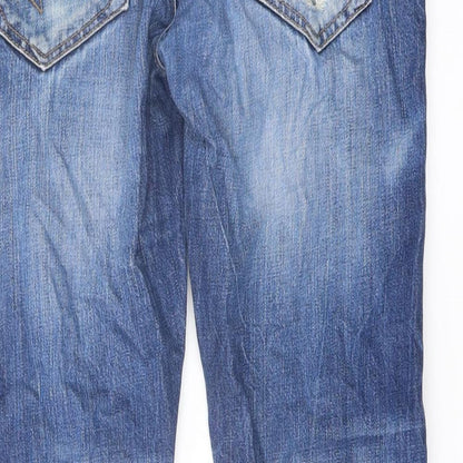 Mens UK Size 30 in NEXT Regular Fit Straight Blue Jeans