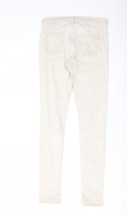 Topshop Womens Beige Cotton Skinny Jeans Size 26 in L29 in Regular Button