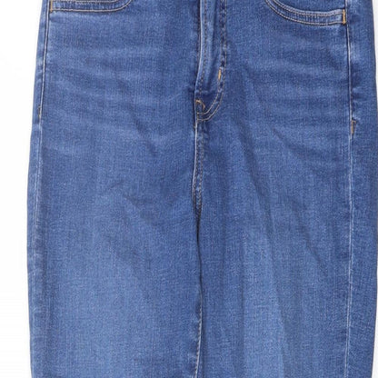Gap Womens Blue Cotton Skinny Jeans Size 28 in L28 in Regular Button