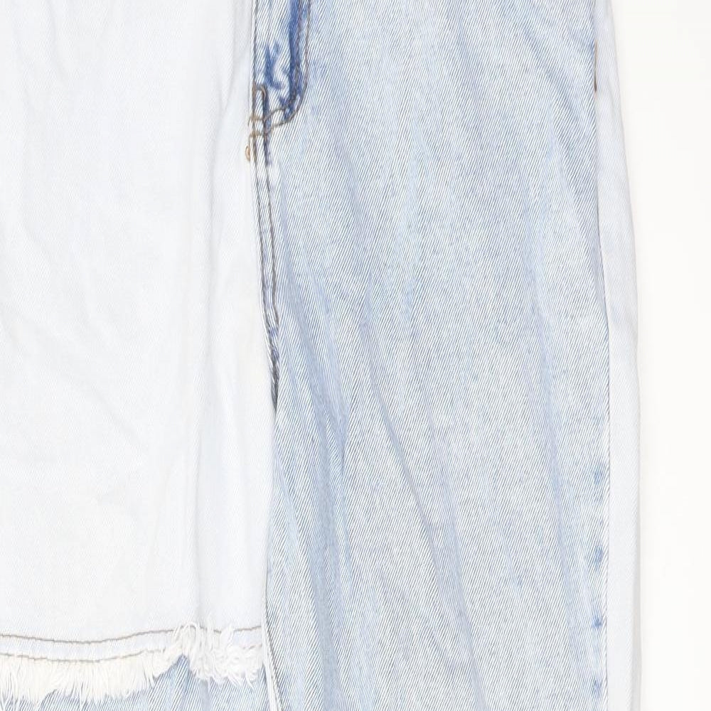 Denim & Co. Womens Blue Cotton Mom Jeans Size 8 L29 in Regular Button