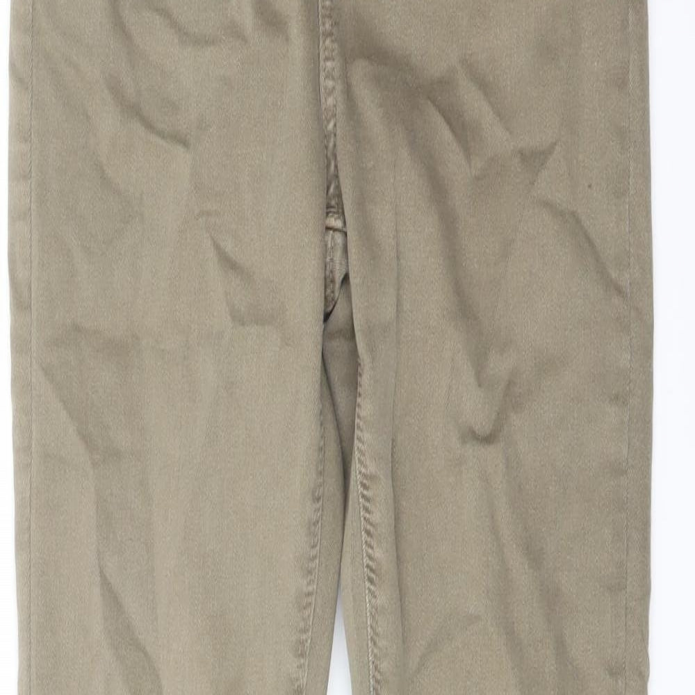 Denim & Co. Womens Green Cotton Skinny Jeans Size 6 L28 in Regular Button