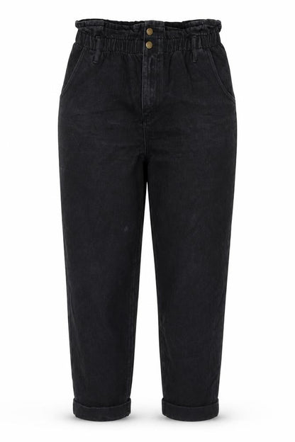 Forever 21 Womens Black Cotton Mom Jeans Size 30 in L25 in Regular Button
