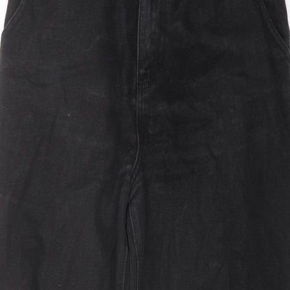 FOREVER 21 Womens Black Cotton Mom Jeans Size 30 in L25 in Regular Button
