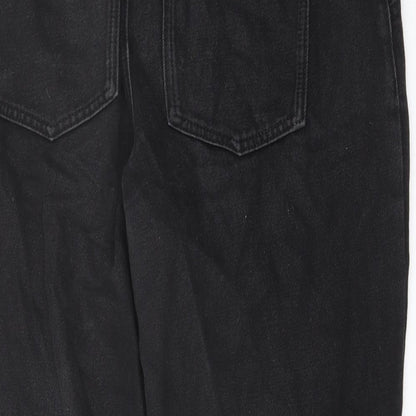 FOREVER 21 Womens Black Cotton Mom Jeans Size 30 in L25 in Regular Button