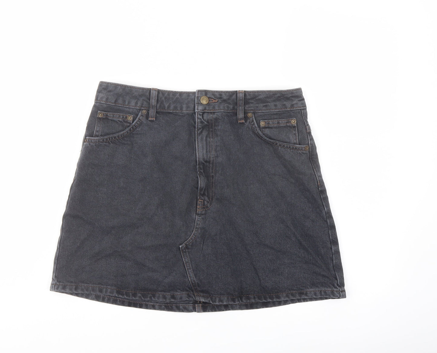 Womens UK Size 12 Topshop A-Line Denim Skirt