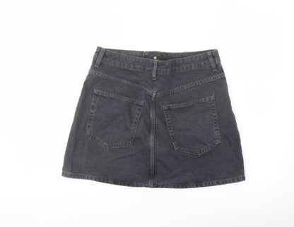 Womens UK Size 12 Topshop A-Line Denim Skirt