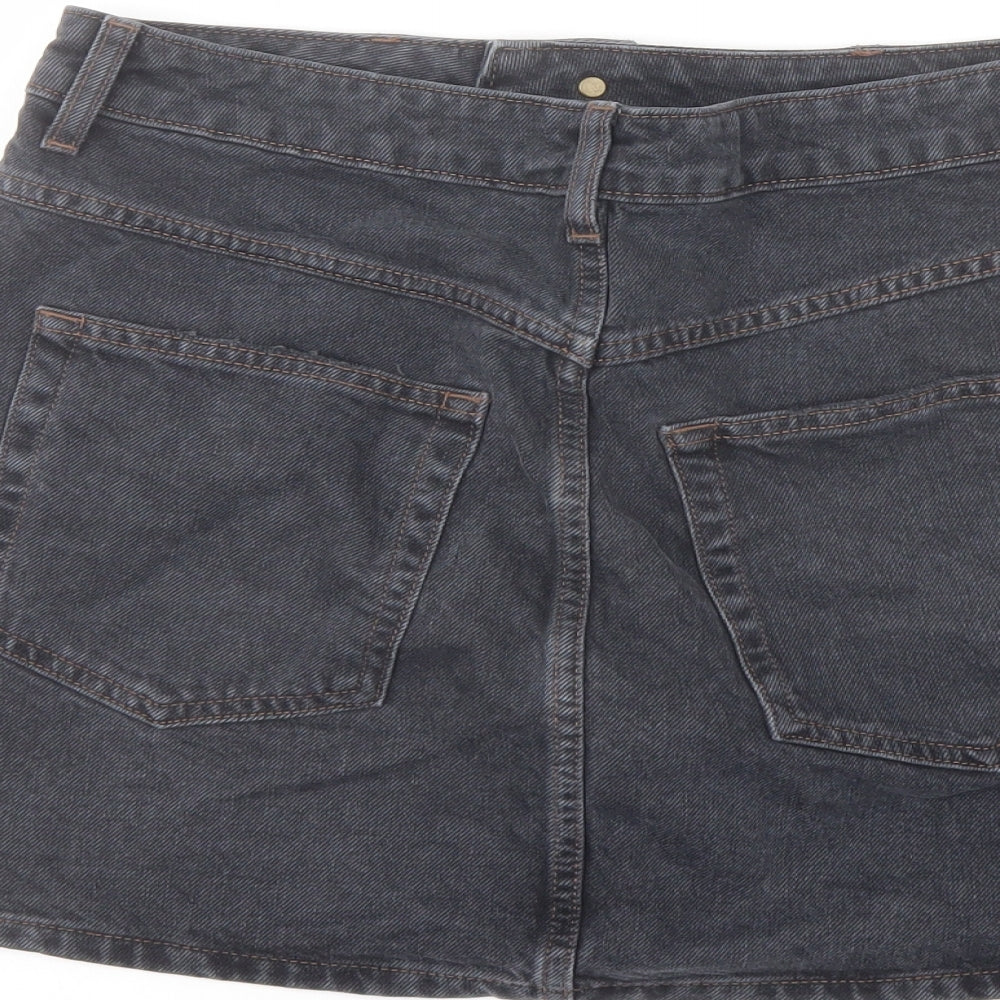 Womens UK Size 12 Topshop A-Line Denim Skirt