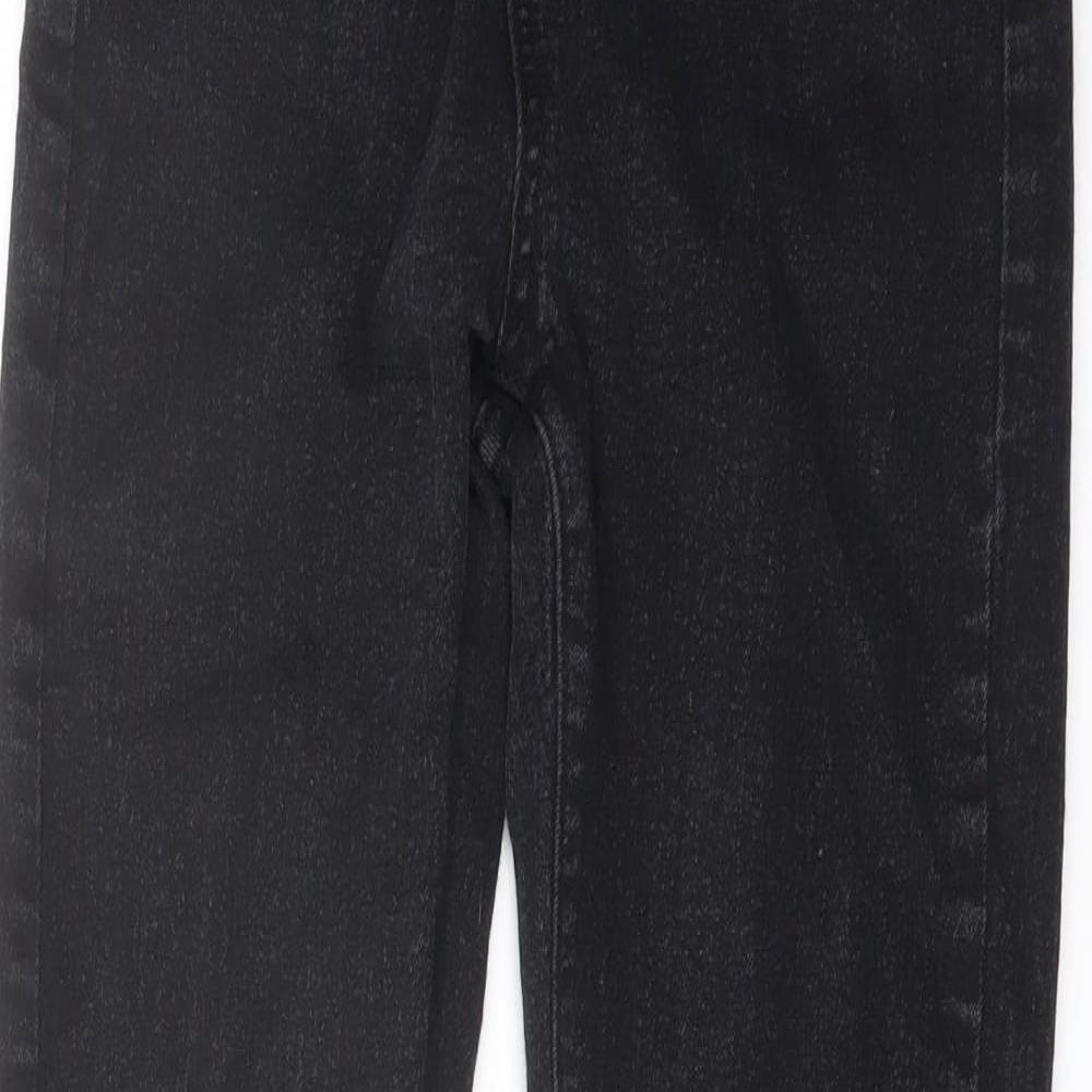 Boohoo Womens Black Cotton Jegging Jeans Size 6 L28 in Regular Button