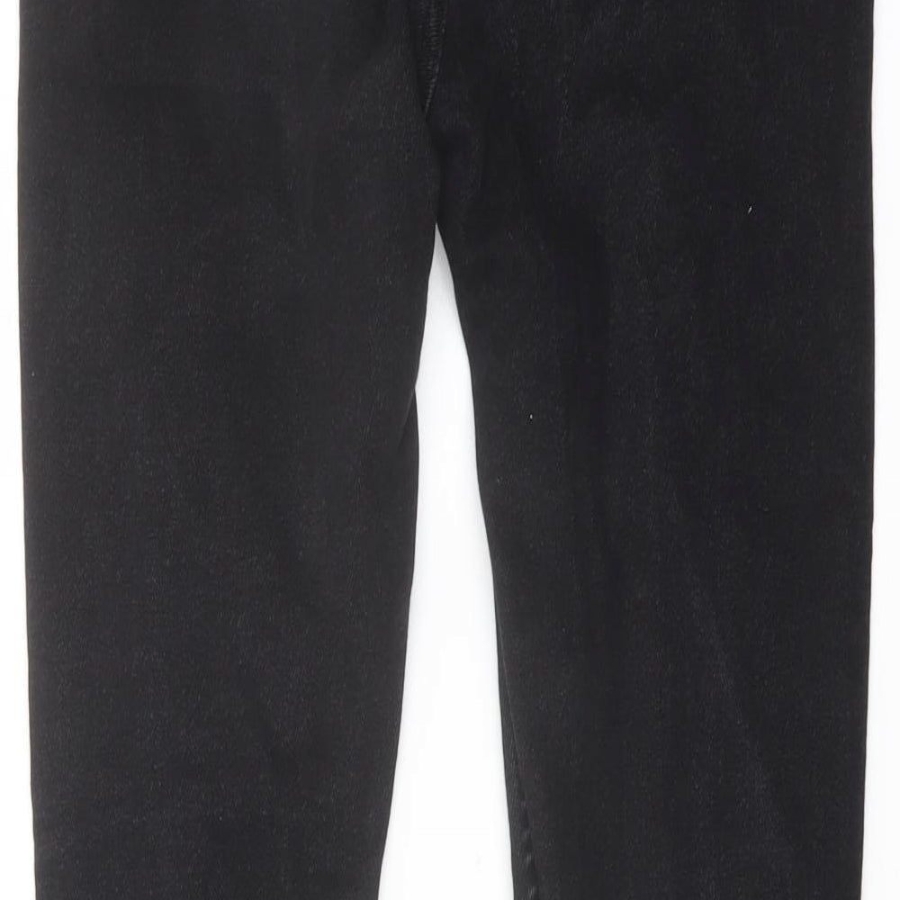 Denim & Co. Womens Black Cotton Skinny Jeans Size 12 L27 in Regular Button