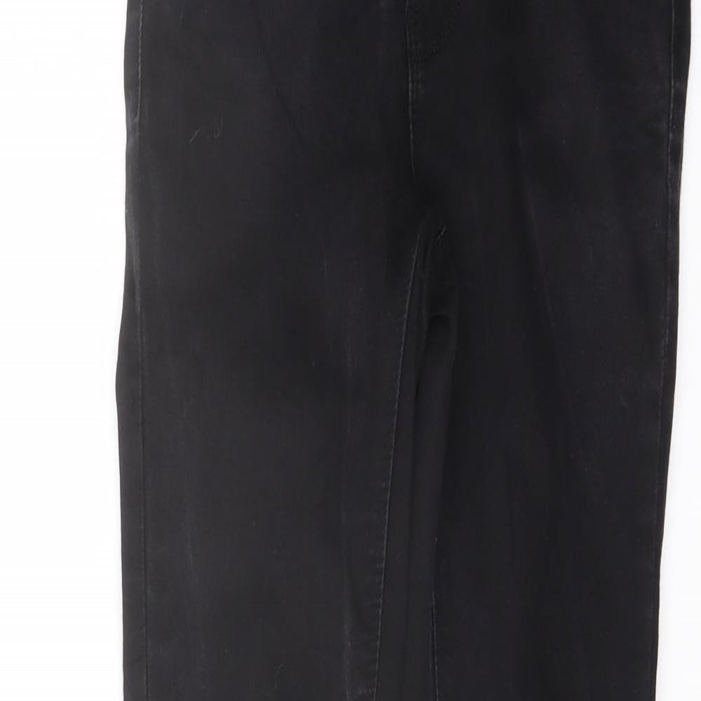 Denim & Co. Womens Black Cotton Skinny Jeans Size 8 L26 in Regular Button