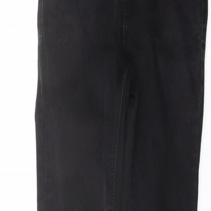 Denim & Co. Womens Black Cotton Skinny Jeans Size 8 L26 in Regular Button