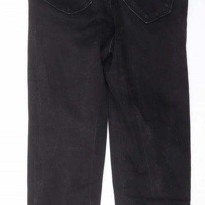 Denim & Co. Womens Black Cotton Skinny Jeans Size 8 L26 in Regular Button