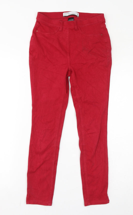 NEXT Womens Red Cotton Jegging Jeans Size 6 L25 in Regular - Cropped