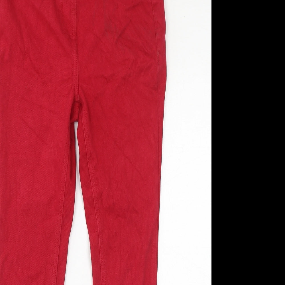 NEXT Womens Red Cotton Jegging Jeans Size 6 L25 in Regular - Cropped