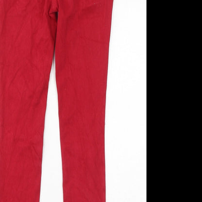 NEXT Womens Red Cotton Jegging Jeans Size 6 L25 in Regular - Cropped