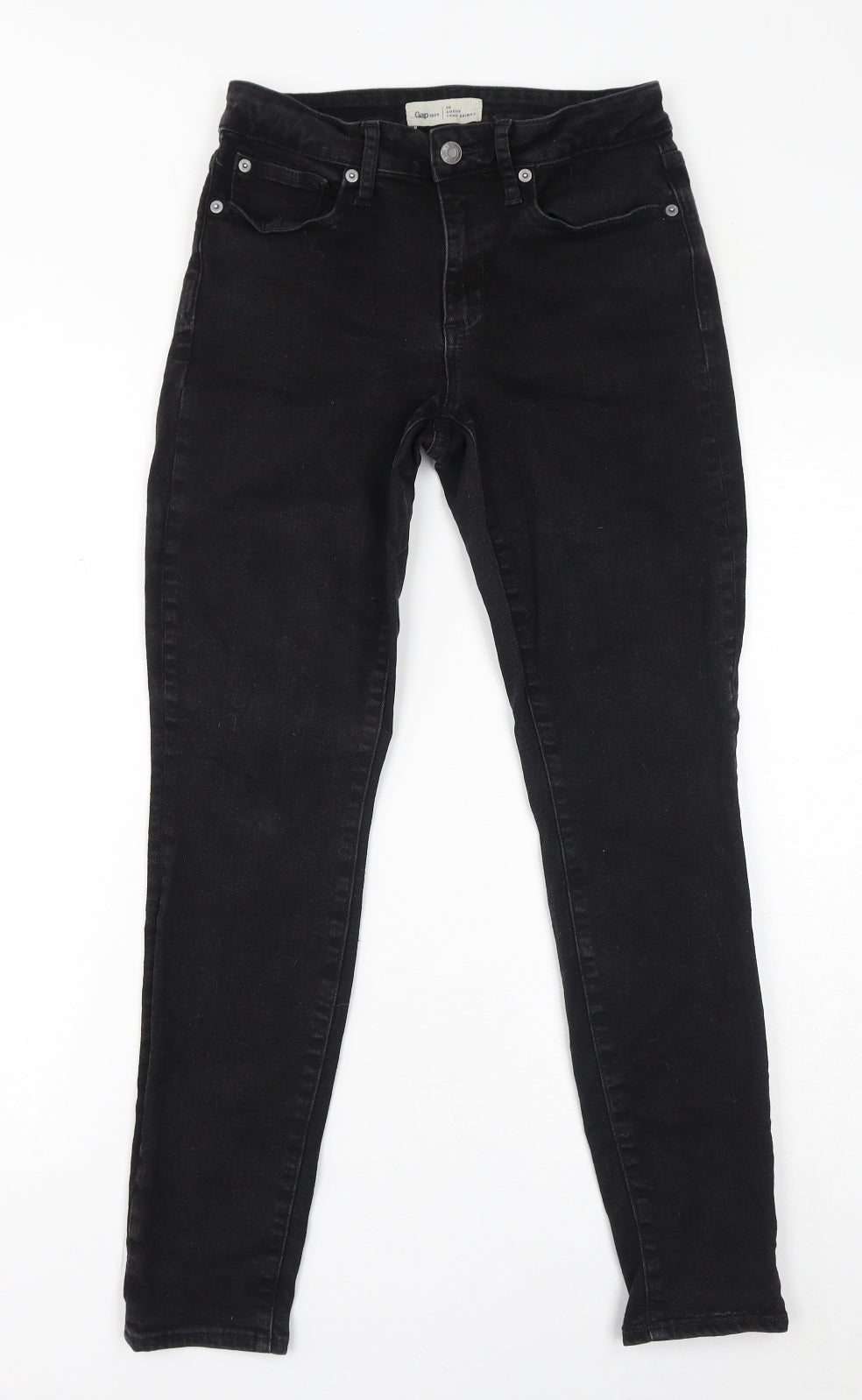 Gap Womens Black Cotton Skinny Jeans Size 28 L28 in Regular Zip