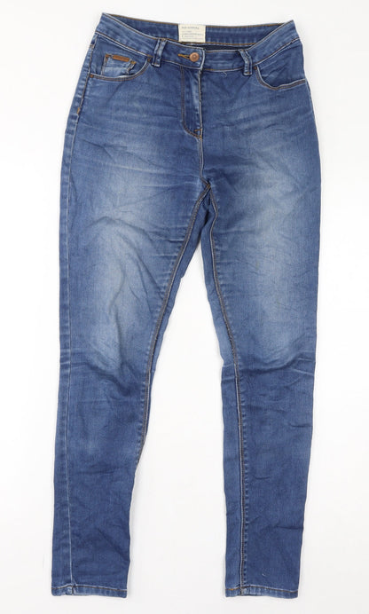 Red Herring Womens Blue Cotton Skinny Jeans Size 8 L28 in Regular Zip