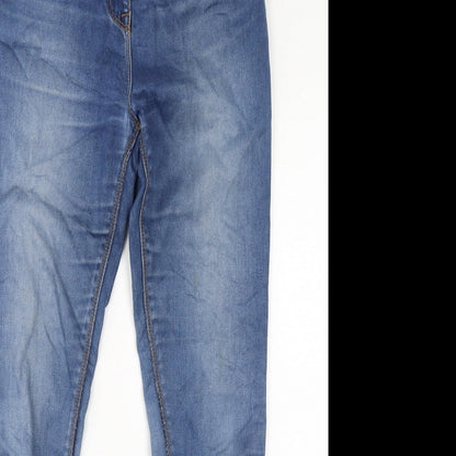 Red Herring Womens Blue Cotton Skinny Jeans Size 8 L28 in Regular Zip