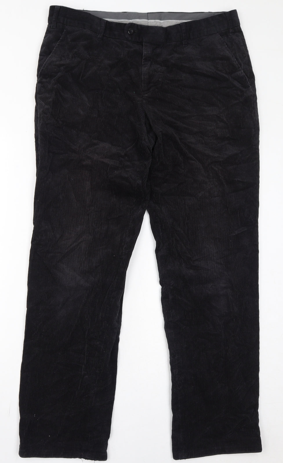 Mens UK Size L C&A Regular Fit  Black Trousers