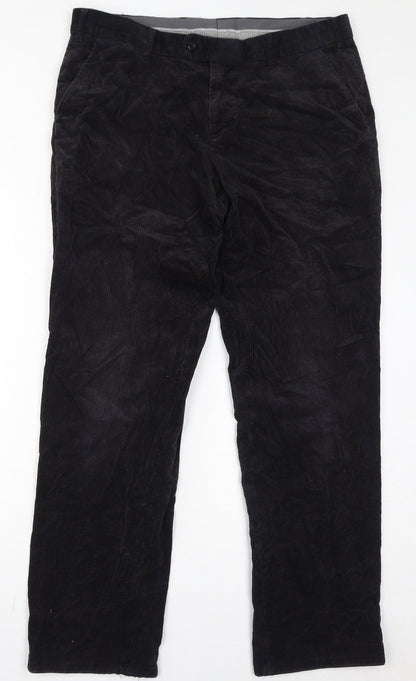 Mens UK Size L C&A Regular Fit  Black Trousers