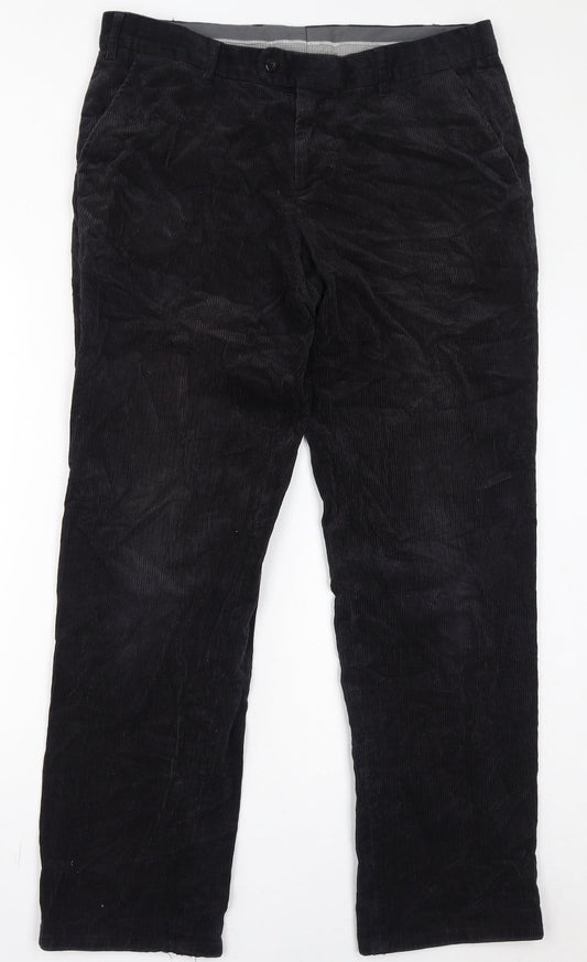 Mens UK Size L C&A Regular Fit  Black Trousers