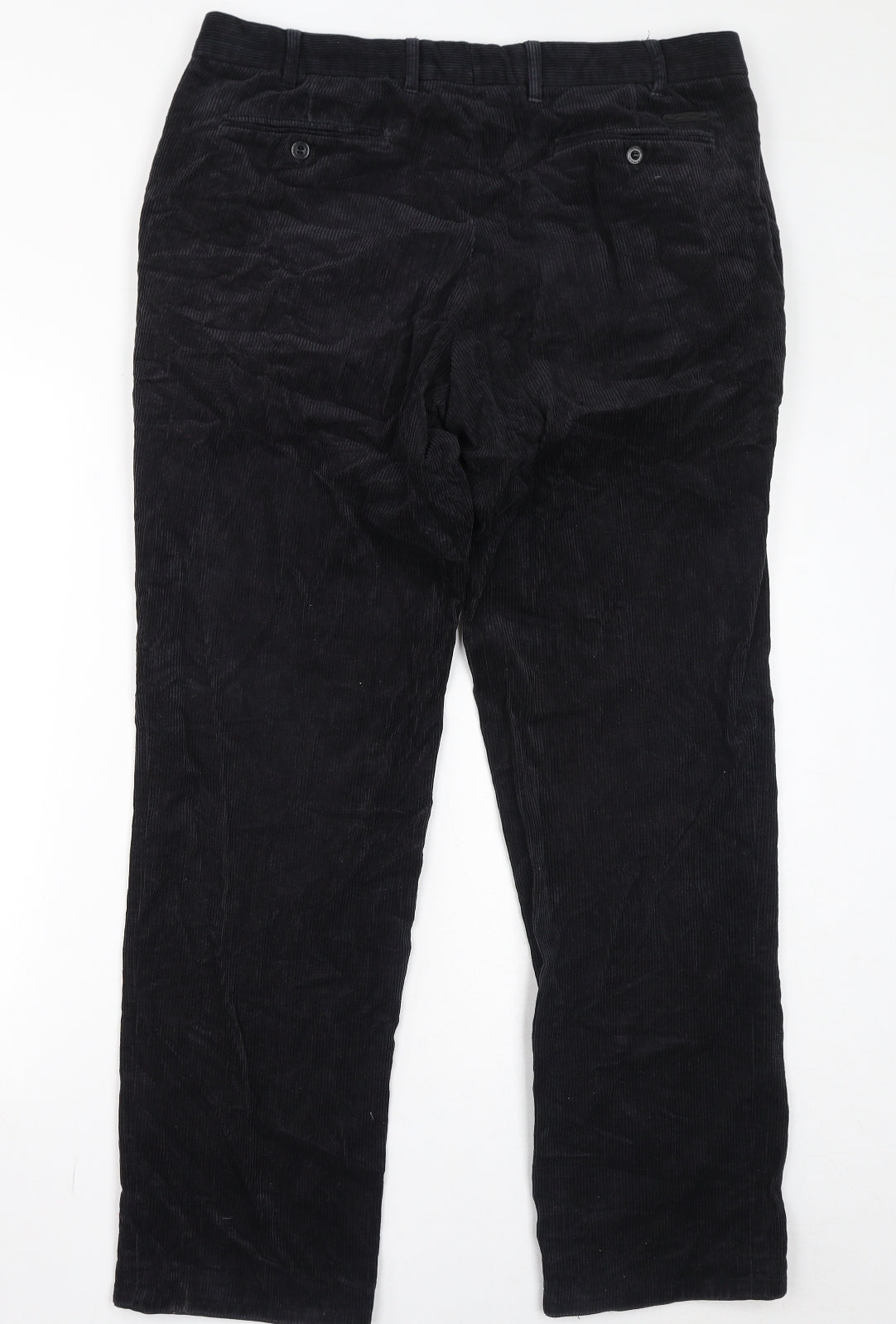 Mens UK Size L C&A Regular Fit  Black Trousers
