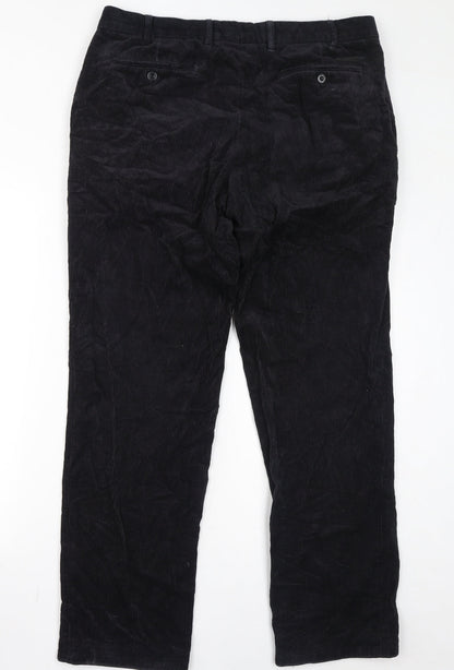 Mens UK Size L C&A Regular Fit  Black Trousers