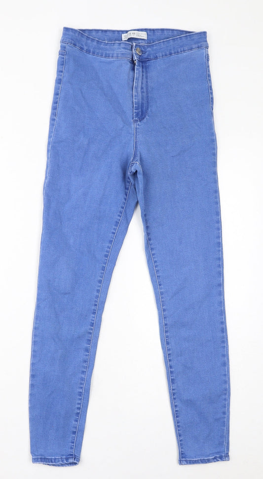 Denim & Co. Womens Blue Cotton Skinny Jeans Size 12 L25 in Regular Zip