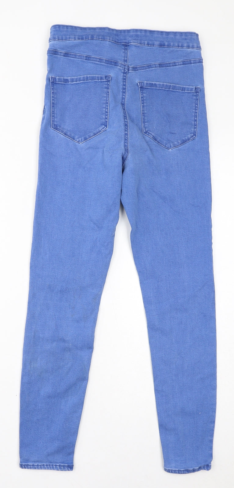 Denim & Co. Womens Blue Cotton Skinny Jeans Size 12 L25 in Regular Zip