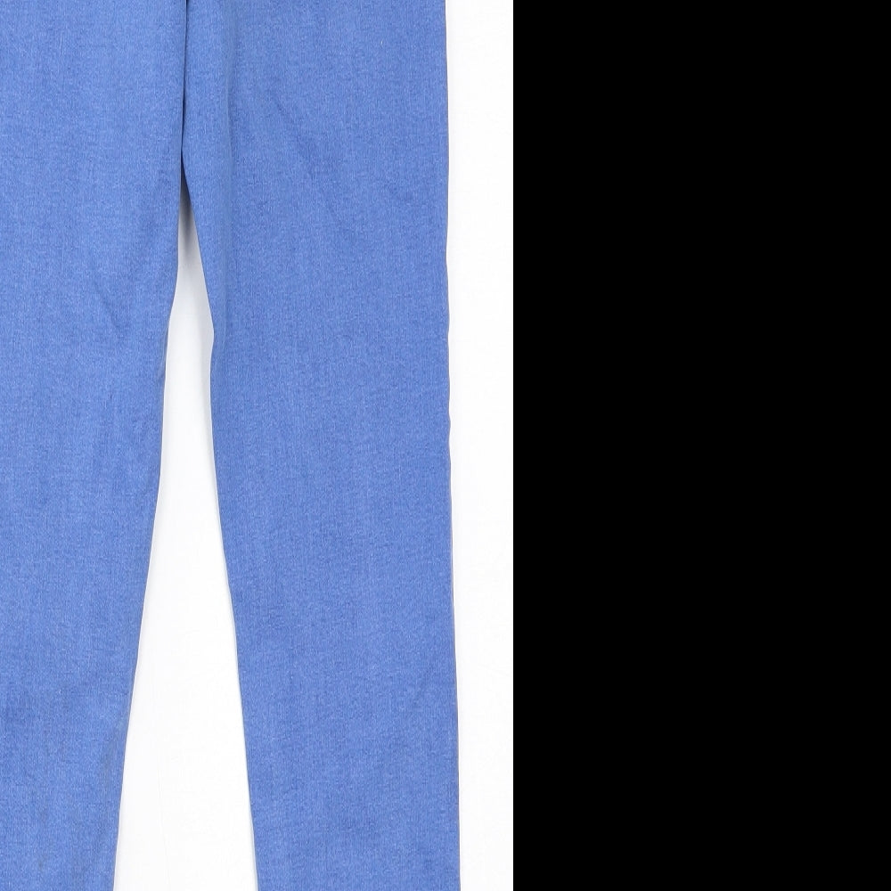 Denim & Co. Womens Blue Cotton Skinny Jeans Size 12 L25 in Regular Zip