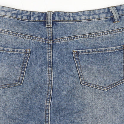 Womens UK Size 8 Denim & Co. A-Line Denim Skirt