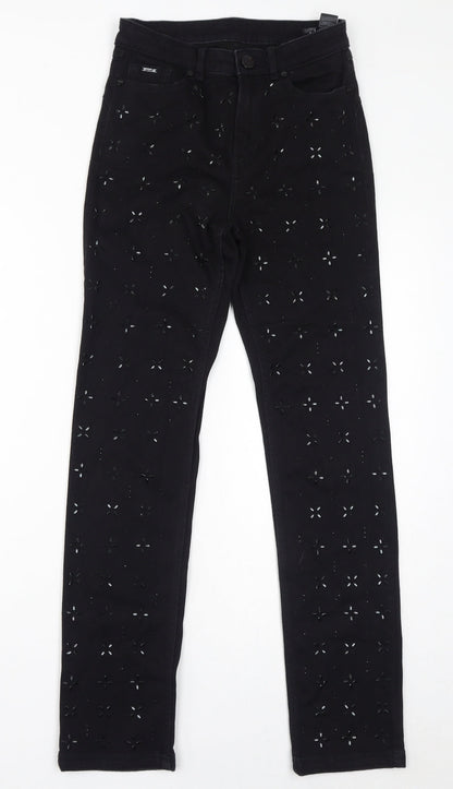 Womens UK Size 8 Marks and Spencer Regular Fit Skinny Black Jeans