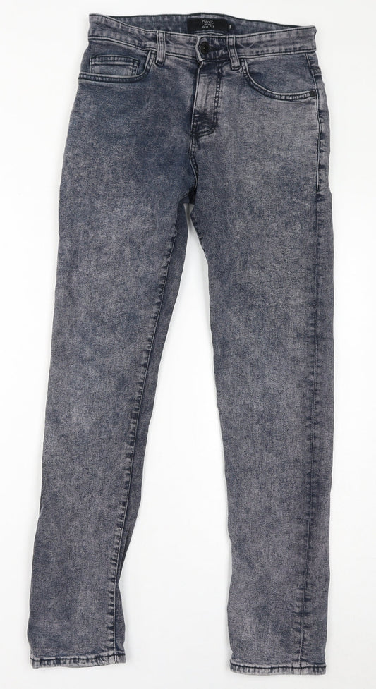NEXT Womens Grey Cotton Skinny Jeans Size 26 in L31 in Regular Zip