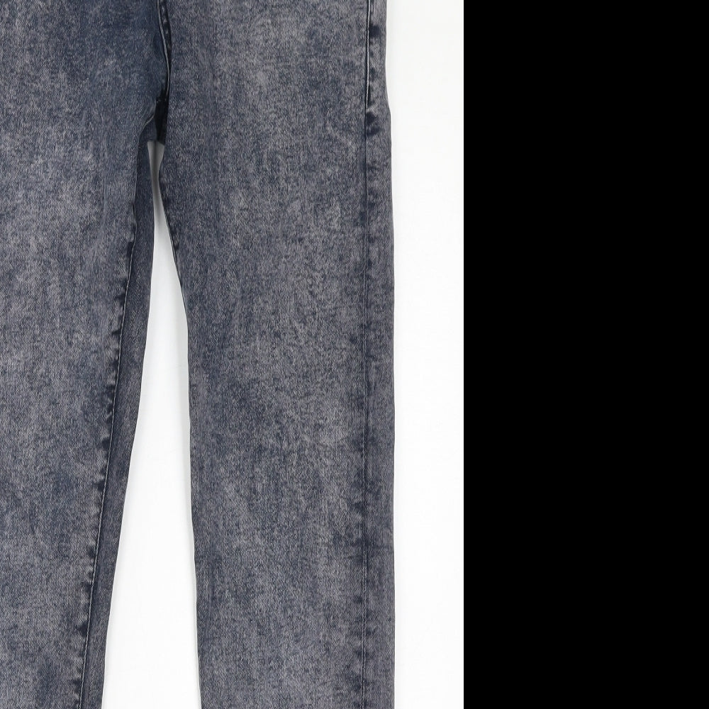 NEXT Womens Grey Cotton Skinny Jeans Size 26 in L31 in Regular Zip