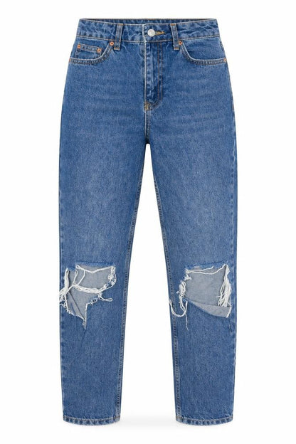 Womens UK Size 26 in Topshop Regular Fit Mom Blue Jeans