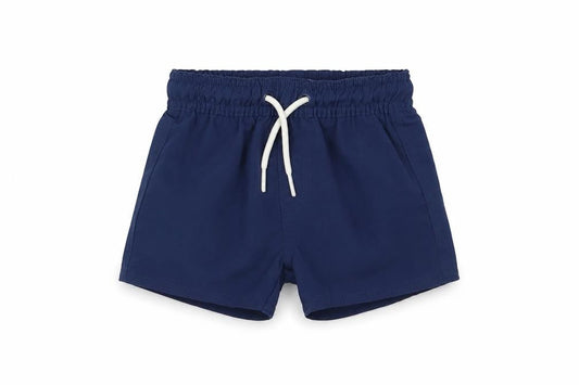 Marks and Spencer Boys Blue Polyester Cropped Trousers Size 3-6 Months Drawstring - Swim shorts