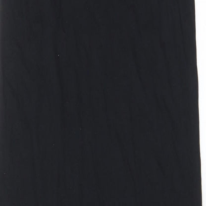 Marks and Spencer Womens Black Cotton Tank Dress Size 6 Crew Neck Pullover