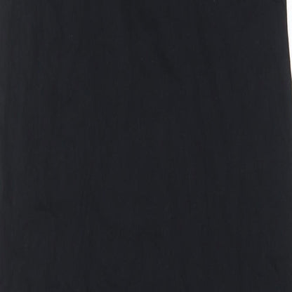 Marks and Spencer Womens Black Cotton Tank Dress Size 6 Crew Neck Pullover