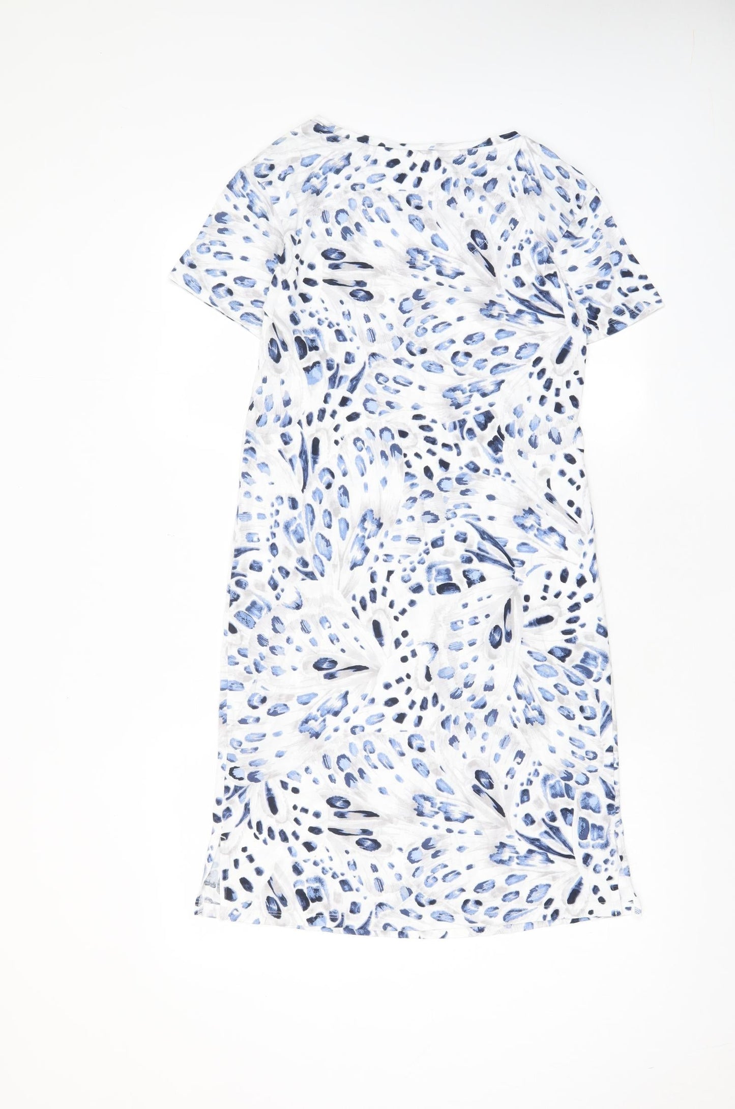 Marks and Spencer Womens Blue Animal Print Cotton Top Dress Size XS
