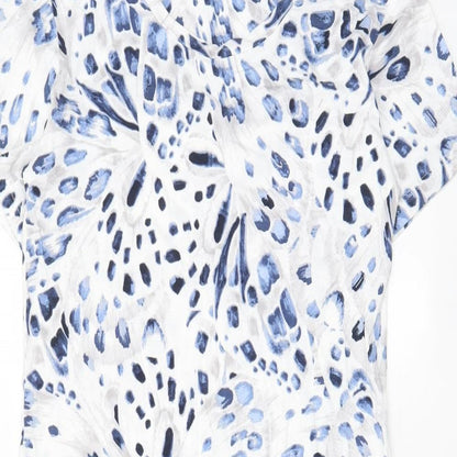 Marks and Spencer Womens Blue Animal Print Cotton Top Dress Size XS