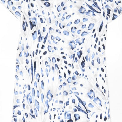 Marks and Spencer Womens Blue Animal Print Cotton Top Dress Size XS