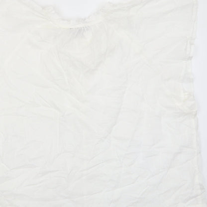 Womens UK Size L Gap White Basic T-Shirt