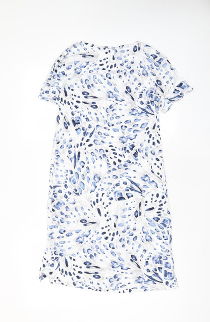 Marks and Spencer Womens Blue Animal Print Cotton Top Dress Size XS
