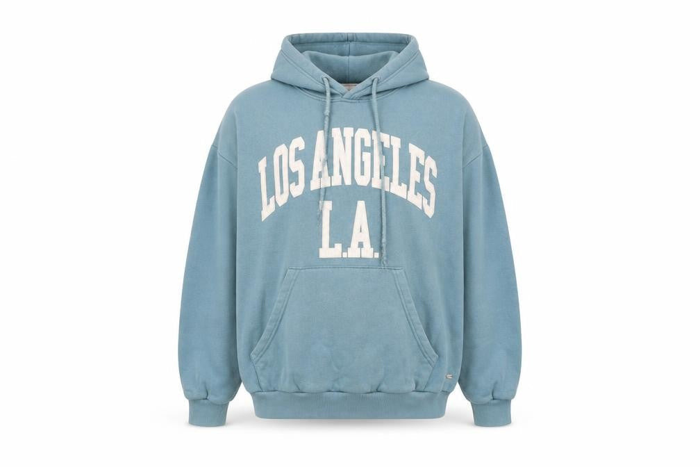 Mens UK Size M Pull&Bear Blue Pullover Hoodie