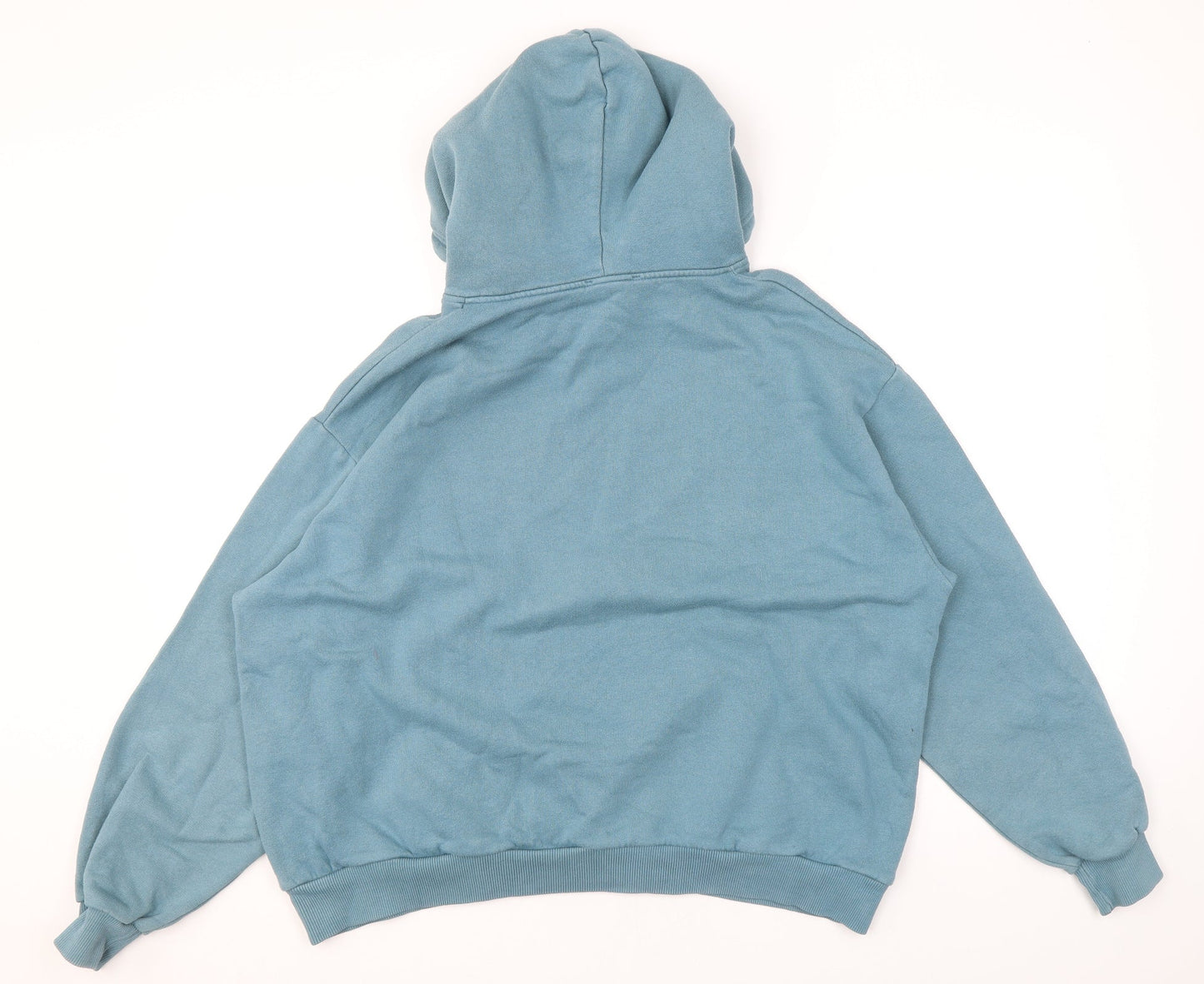 Mens UK Size M Pull&Bear Blue Pullover Hoodie