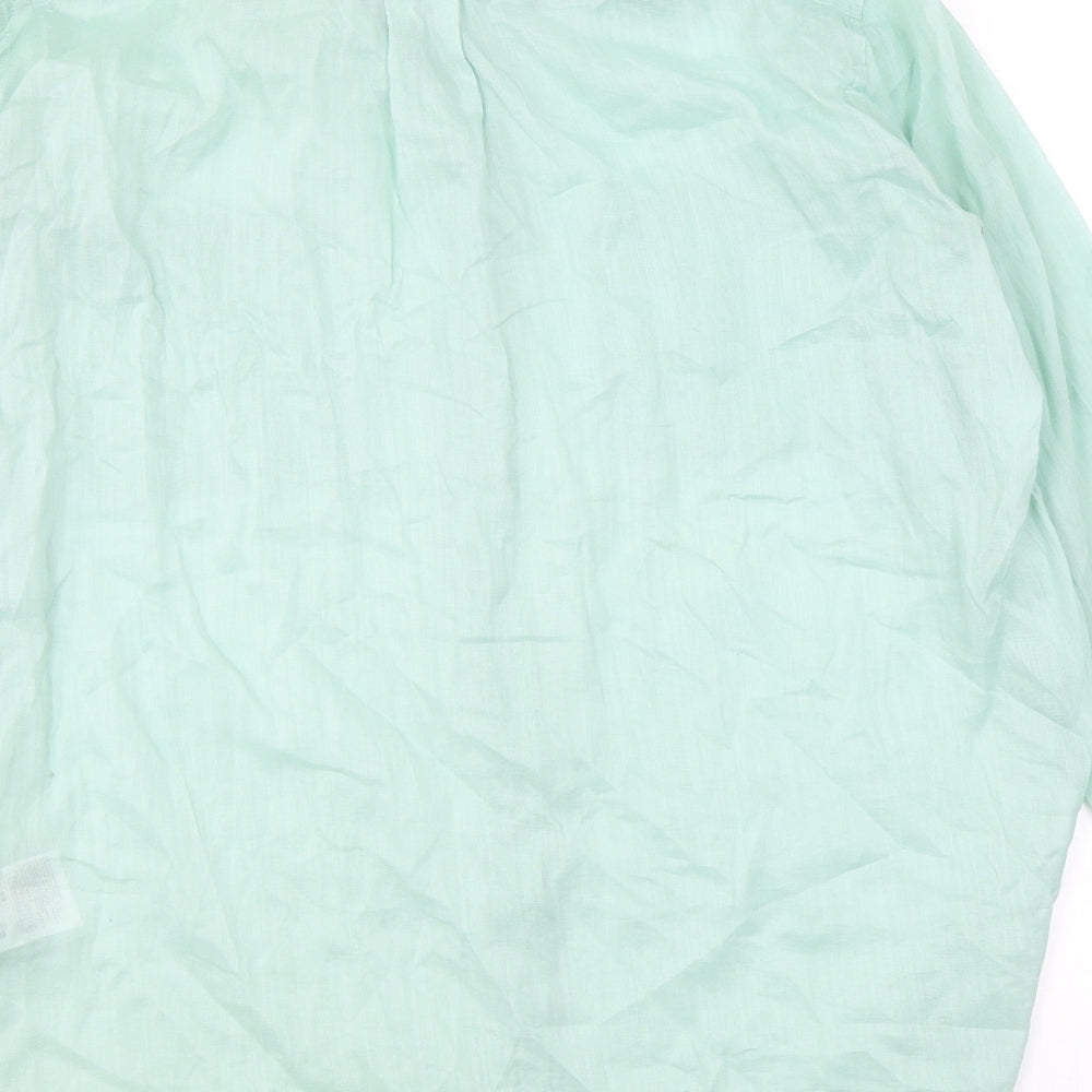Womens UK Size L Gap Green Basic Button-Up