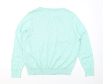 Womens UK Size 18 Red Herring Green Pullover Jumper