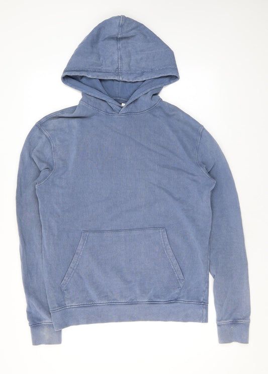 Topman Mens Blue Cotton Pullover Hoodie Size XS